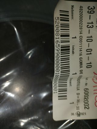 Goma puerta lavavajillas Ariston