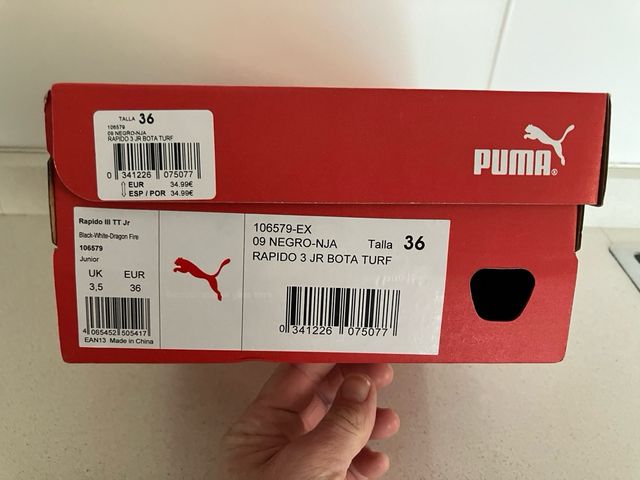 BOTA PUMA FUTBOL NUEVAS TALLA 36