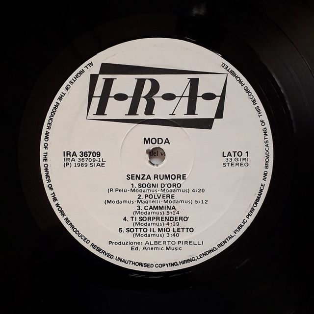 Moda - Senza Rumore (LP, 1989)
