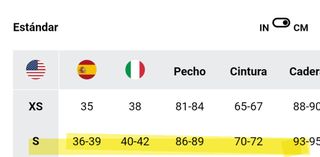 Chaqueta ski mujer talla s