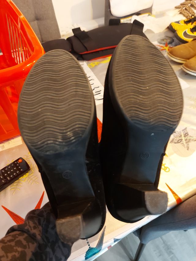 Botines tacón negro 39
