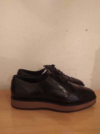 UTERQÜE - zapatos oxford plataforma 38