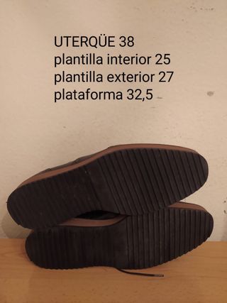 UTERQÜE - zapatos oxford plataforma 38