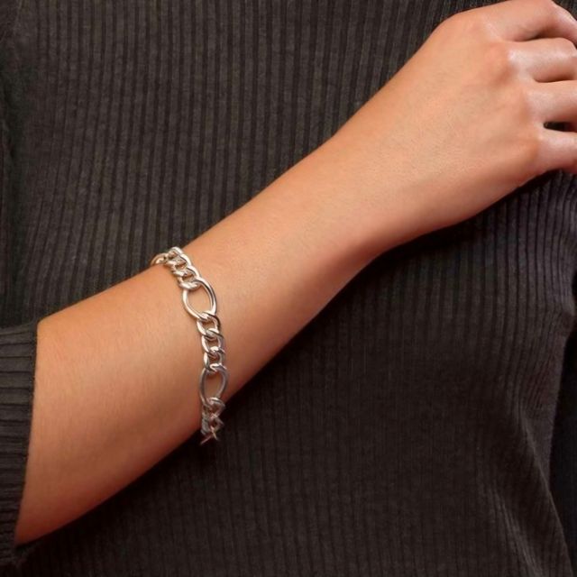 Pulsera de Plata eslabones grandes.