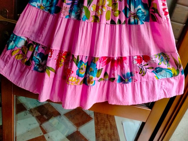 Vestito donna ragazza lungo rosa