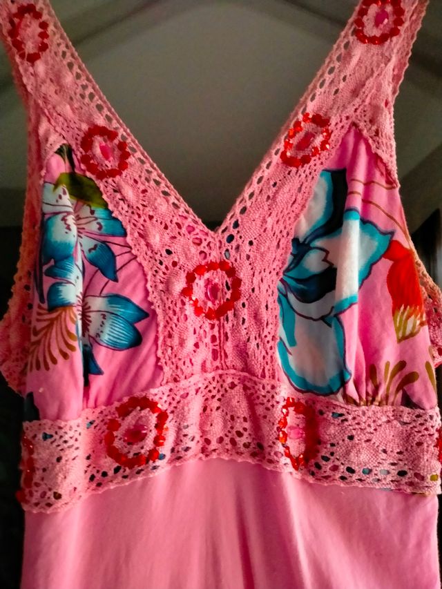 Vestito donna ragazza lungo rosa