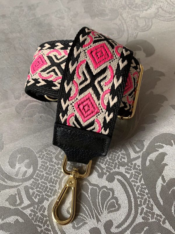 Tracolla regolabile in pelle e tessuto per Borsa