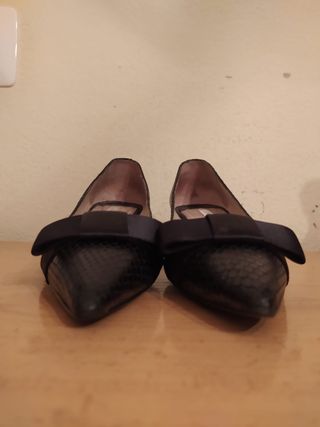 UTERQÜE - zapatos salon tacon kitty 37