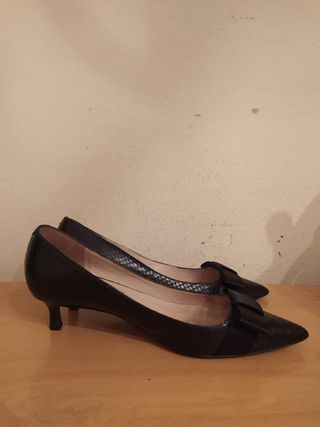 UTERQÜE - zapatos salon tacon kitty 37