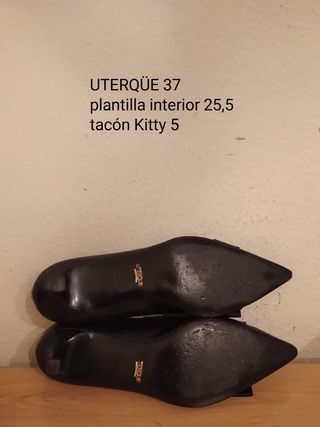 UTERQÜE - zapatos salon tacon kitty 37