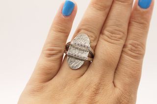 Anillo Oro Blanco 18k con Circonitas