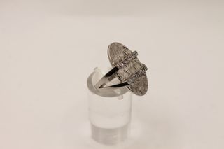 Anillo Oro Blanco 18k con Circonitas