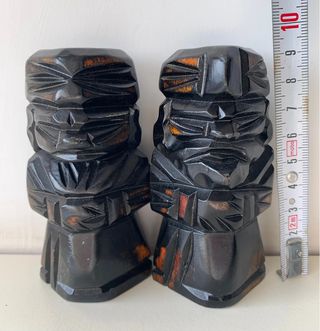 Ainu kokeshi bambole giapponesi vintage  Coppia