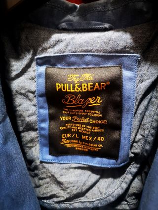 Chaqueta Blazer Pull & Bear Azul vaquero