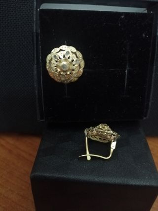 Pendientes cubanas oro