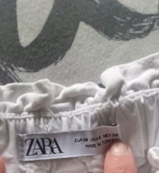 Pantalón boyfriend zara blanco