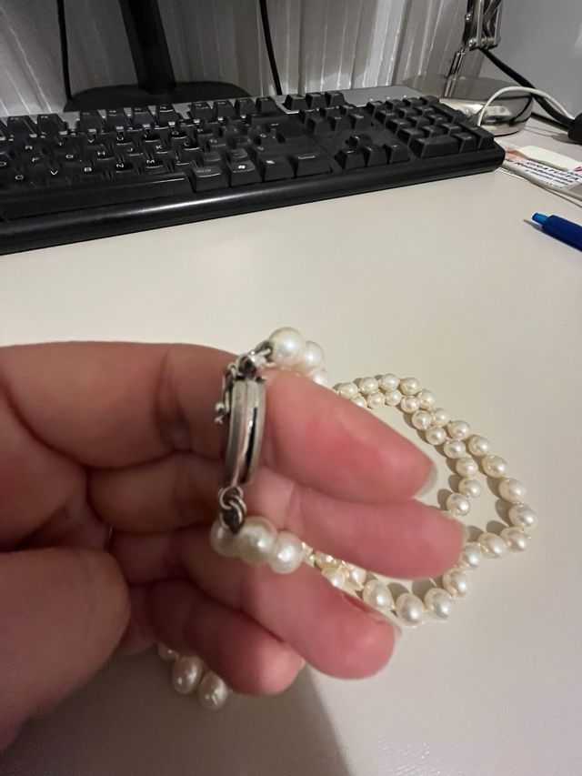 Collar de perlas cultivadas doble