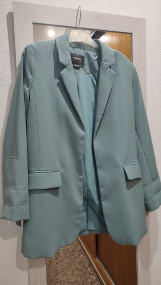 blazer azul celeste nueva talla 36 pull&bear