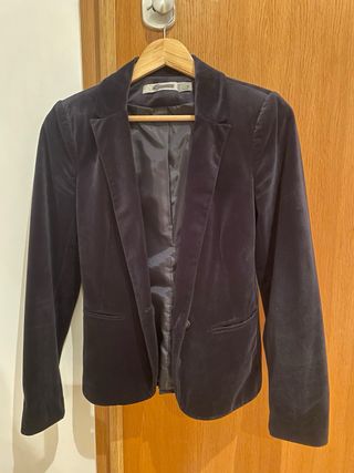 Americana terciopelo azul