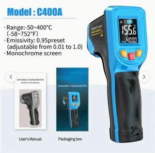 Termometro laser ad infrarossi 400 gradi Nuovo