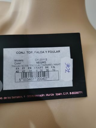 LIQUIDACION! Conj. alta costura talla 40