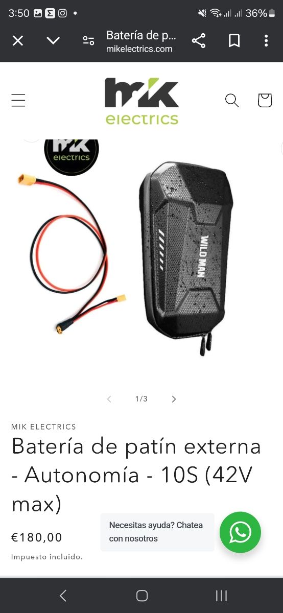 Batería extra Xiaomi 10ah