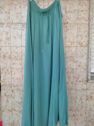Falda larga verde