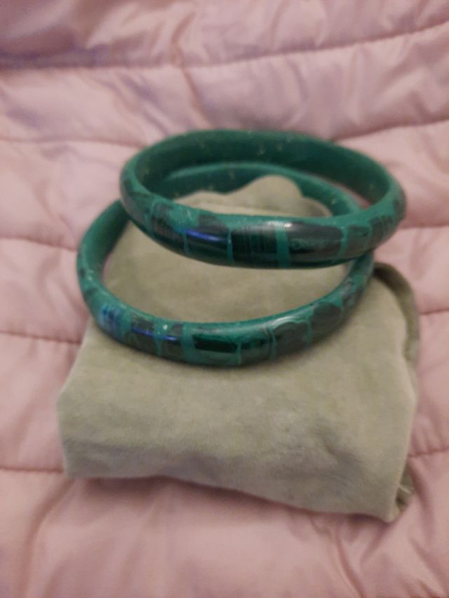 pulsera rígida malaquita