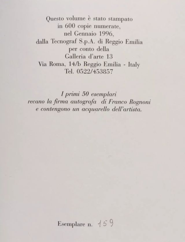 Franco Rognoni venti per venti