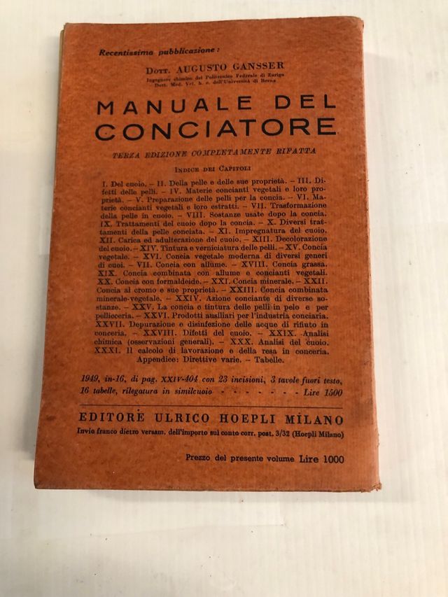 Manuali del conciatore del 1949