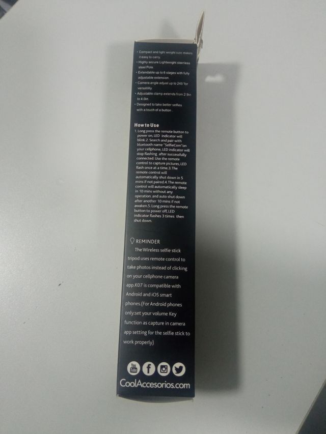 Suporte tripé selfie + comando