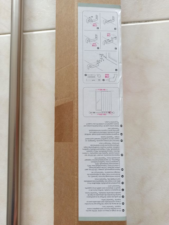 Barra extensible de aluminio