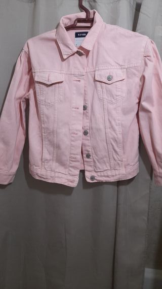 cazadora vaquera rosa niña