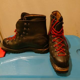 Botas esquí cuero vintage años 70