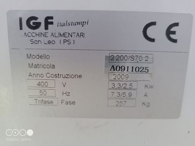 Impastatrice 50 kg 380 ritiro di persona