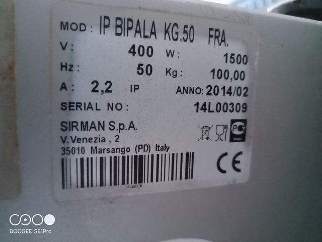 Impastatrice alimentare per carni