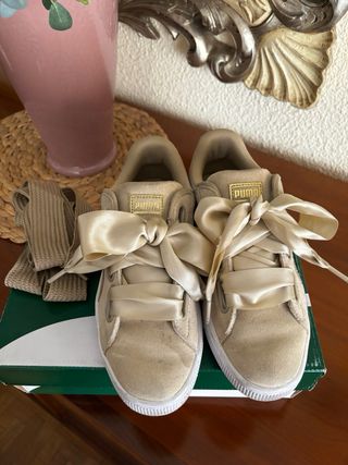 Zapatillas Puma Suede lazo T37.5