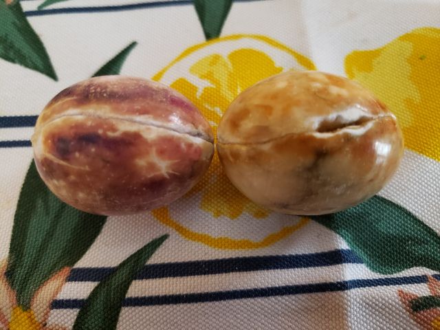 4 mini uova di alabastro marmorizzate