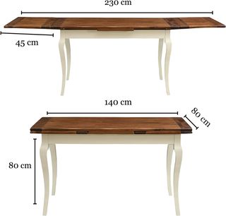 Tavolo allungabile sala da pranzo 140x80 cm