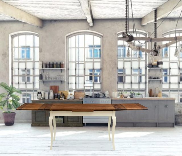 Tavolo allungabile sala da pranzo 140x80 cm 