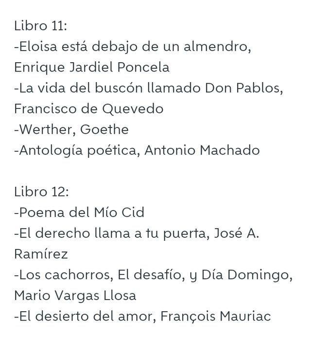 12 libros con varias novelas cada uno