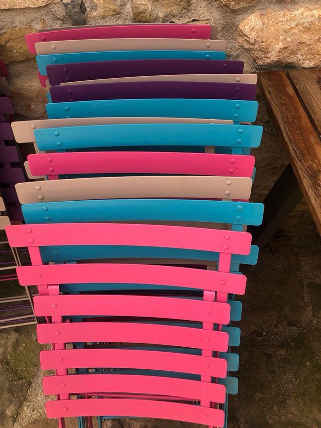 sillas de acero con cojin para exterior