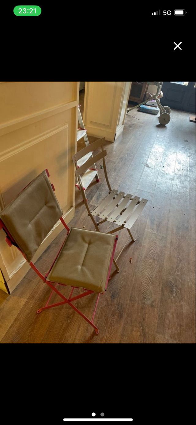 sillas de acero con cojin para exterior