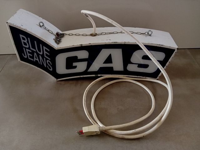 Insegna Luminosa Gas Jeans Lampada Negozio Casa