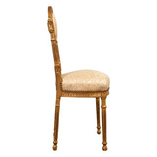 Sofisticata Sedia Luigi XVI Dorata - Spedizione Es