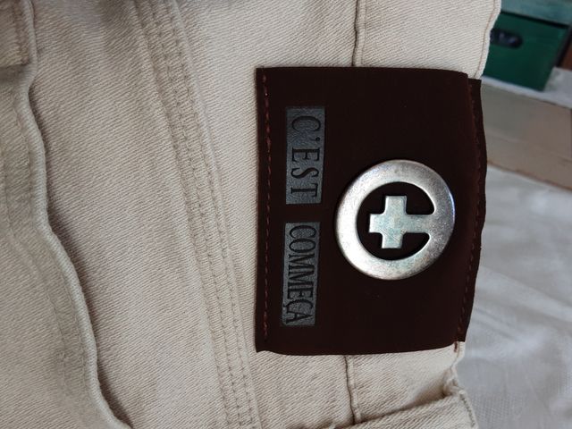 Jeans donna colore beige skinny