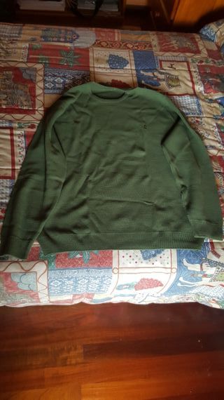 Jersey verde de lana y acrilico