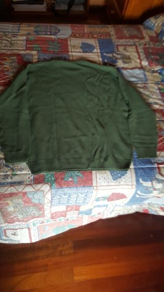 Jersey verde de lana y acrilico