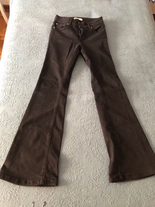 Pantalon vaquero negro de campana talla 36