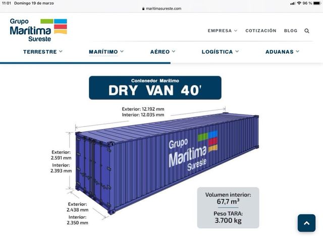 Contenedores 4 unidades almacen OFERTON.40 pies